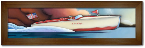 Chris Craft Red and White Racer by Brian Jensen